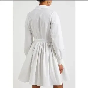 【Alexander McQueen】★belted cotton shirtdress Alexander McQueen Belted Cotton Shirtdress | White | FARFETCH